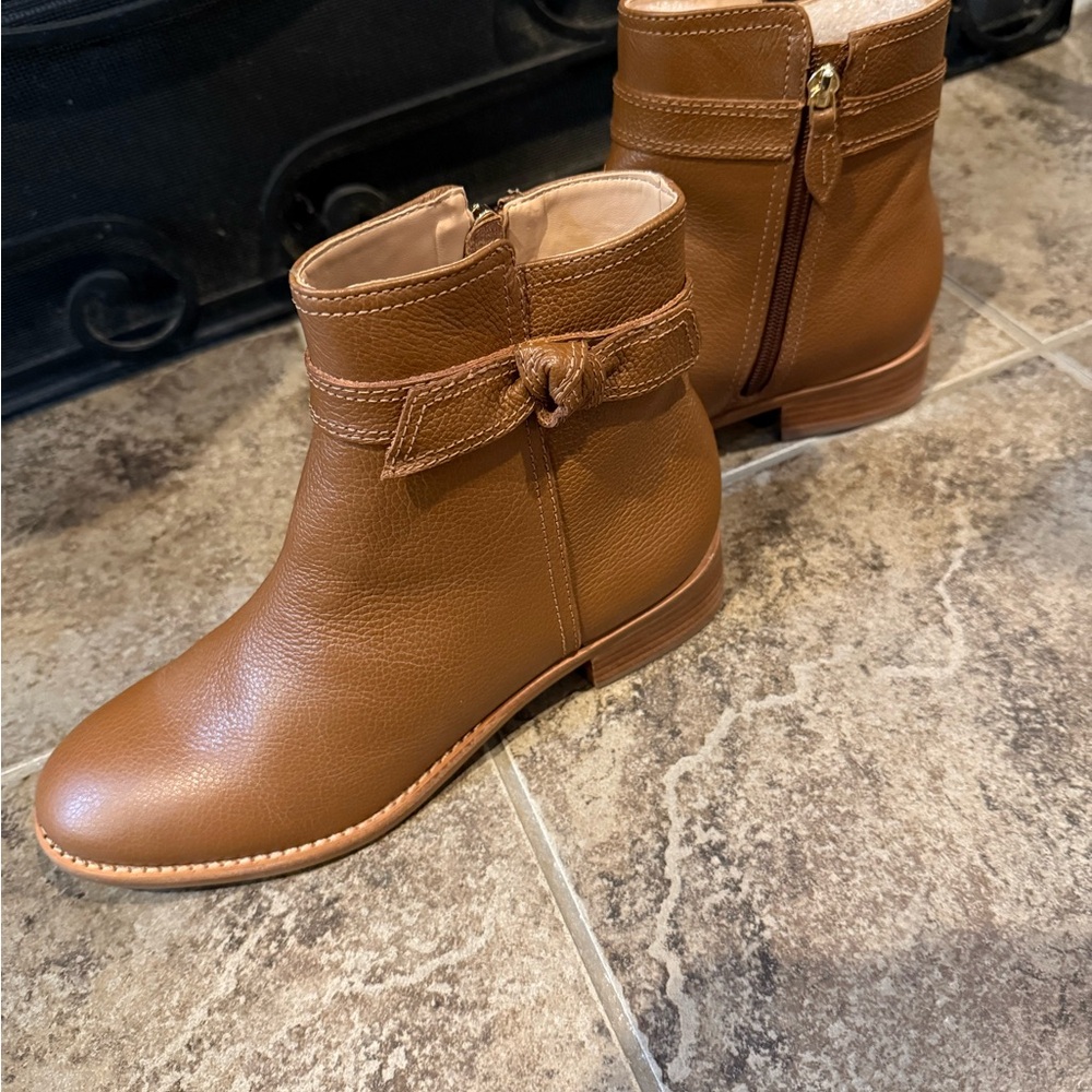 Talbots : Brown Leather Ankle Boots